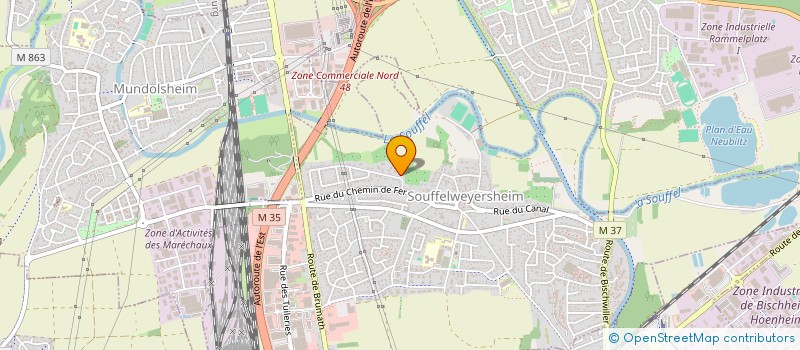 localisation de l'entreprise SCI RESIDENCE LE REBBERG  SOUFFELWEYERSHEIM