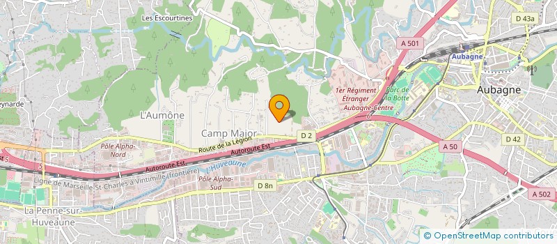 localisation de l'entreprise SCI RESIDENCE LE ROC BLANC à AUBAGNE