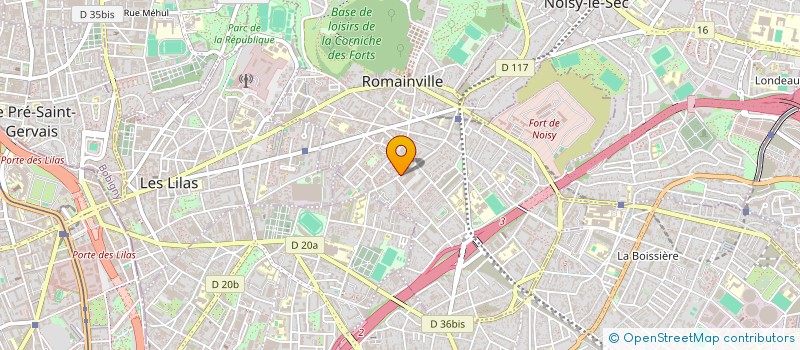localisation de l'entreprise SCI RESIDENCE NADIA à ROMAINVILLE