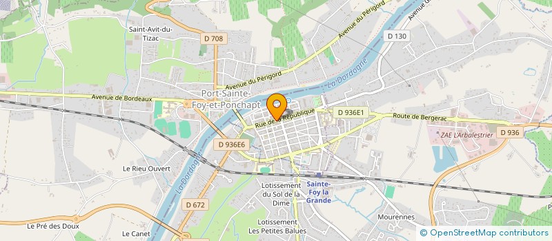 localisation de l'entreprise SCI RESIDENCE REPUBLIQUE à SAINTE-FOY-LA-GRANDE
