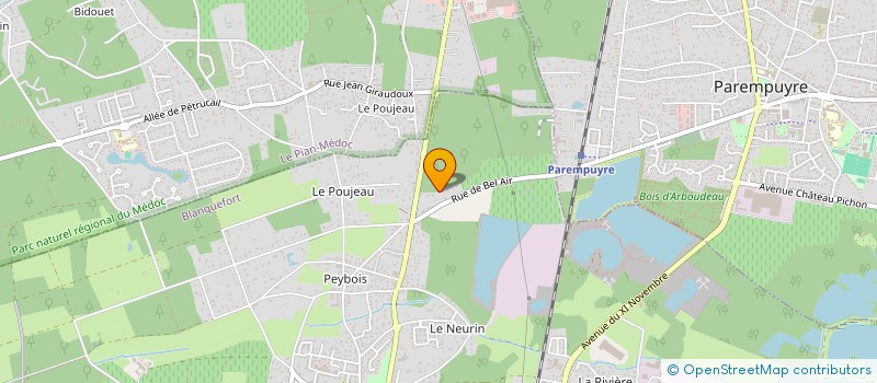 localisation de l'entreprise SCI RETRAITE GALANT à LE PIAN-MEDOC