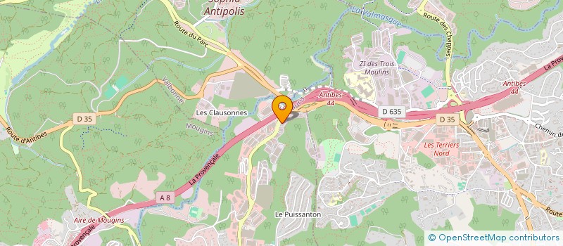 localisation de l'entreprise SCI REUCENTER à VALLAURIS
