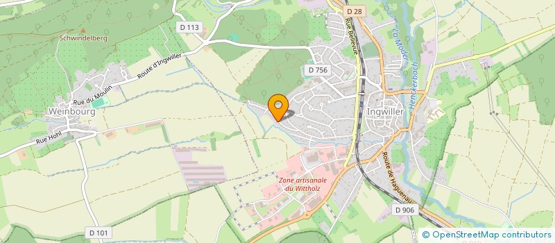 localisation de l'entreprise SCI REUNION 1  INGWILLER