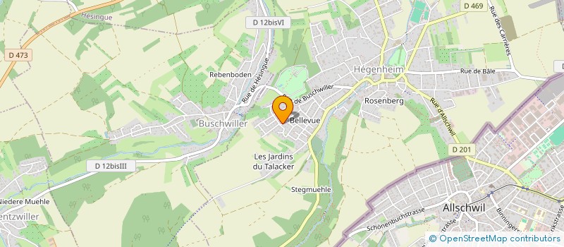 localisation de l'entreprise SCI REUNION  HEGENHEIM