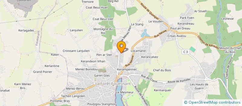 localisation de l'entreprise SCI REUNION  LA FORET FOUESNANT