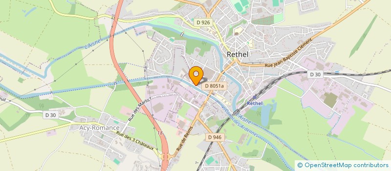 localisation de l'entreprise SCI REVALU  RETHEL