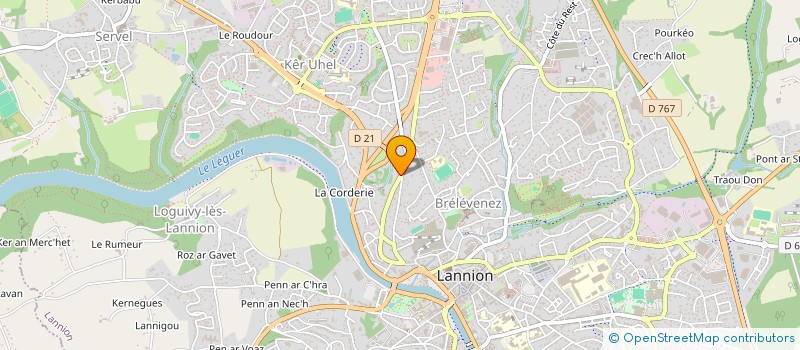 localisation de l'entreprise SCI REVE GAUCHE  LANNION