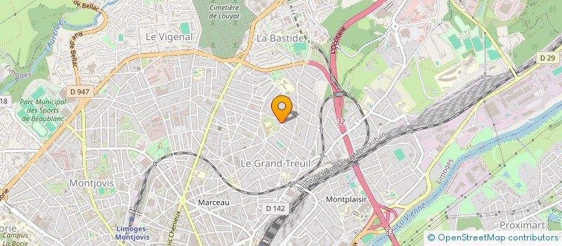 localisation de l'entreprise SCI REVELAURE à LIMOGES