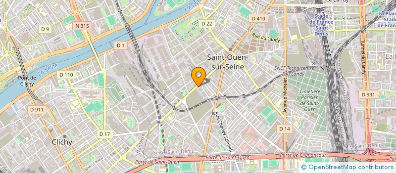 localisation de l'entreprise SCI REVELIS à SAINT-OUEN-SUR-SEINE
