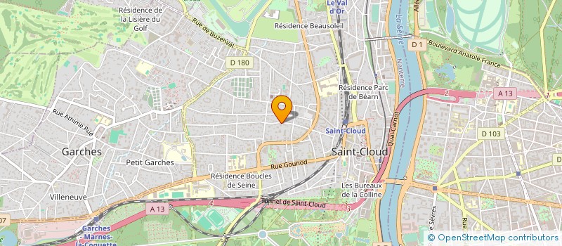 localisation de l'entreprise SCI RG AZUR à SAINT-CLOUD