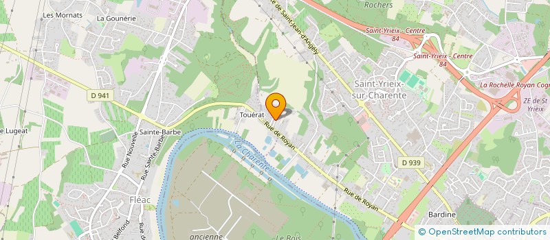 localisation de l'entreprise SCI RG FAVRE à SAINT-YRIEIX-SUR-CHARENTE