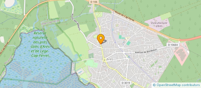 localisation de l'entreprise SCI RG PODOLOGIE  ARES