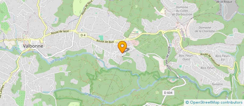 localisation de l'entreprise SCI RGB5  VALBONNE