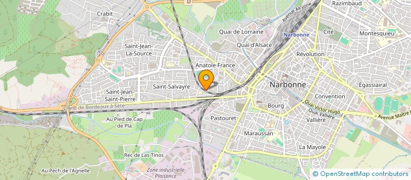 localisation de l'entreprise SCI RGP  NARBONNE