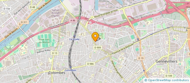 localisation de l'entreprise SCI RH à COLOMBES