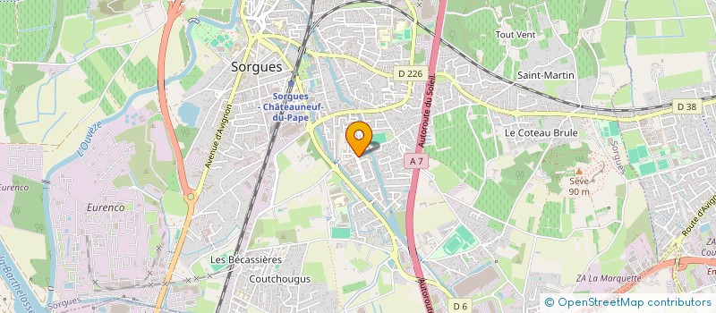 localisation de l'entreprise SCI RHINA à SORGUES
