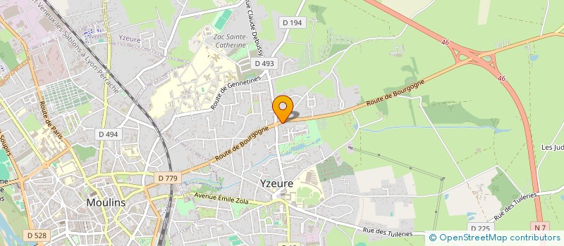 localisation de l'entreprise SCI RHN  YZEURE