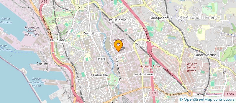 localisation de l'entreprise SCI RHODANIENNE D'INVESTISSEMENT à MARSEILLE