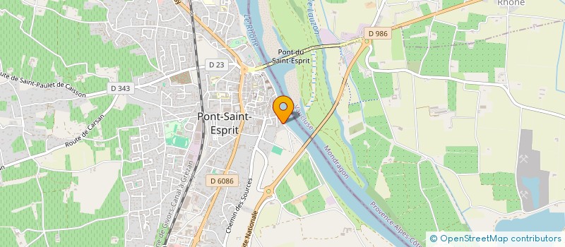 localisation de l'entreprise SCI RHONE A2  PONT-SAINT-ESPRIT