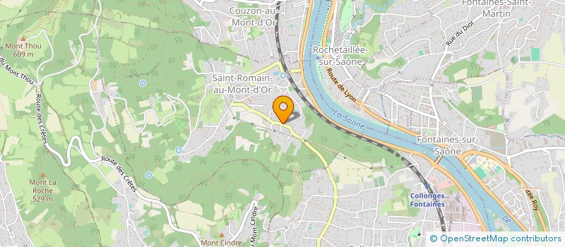 localisation de l'entreprise SCI RHONE ATLANTIC  SAINT ROMAIN AU MONT D'OR