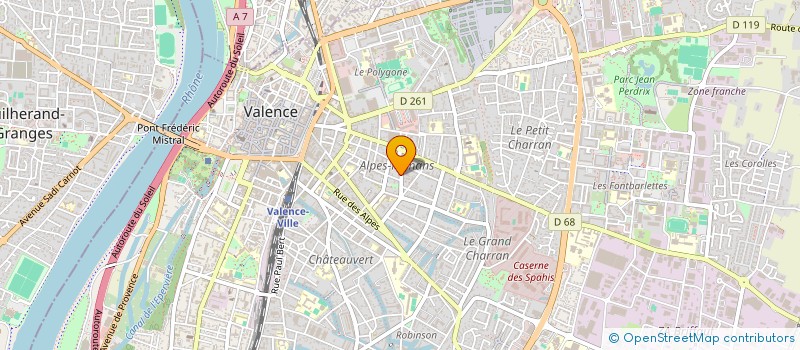 localisation de l'entreprise SCI RHONVAL à VALENCE