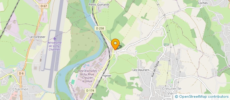 localisation de l'entreprise SCI RHUE  CREUZIER-LE-VIEUX