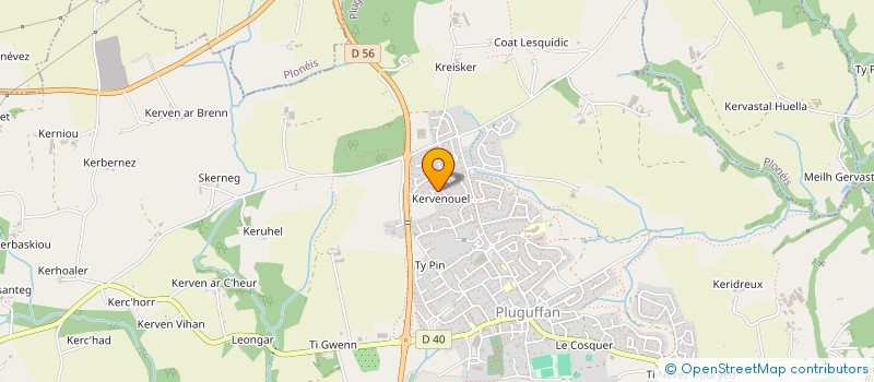 localisation de l'entreprise SCI RIBE  PLUGUFFAN