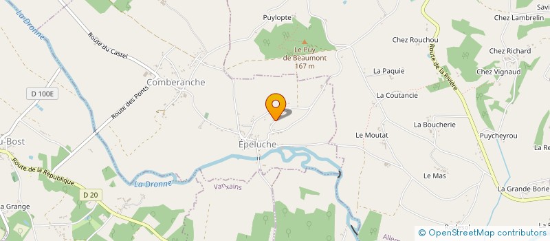 localisation de l'entreprise SCI RIBEAU  COMBERANCHE-ET-EPELUCHE