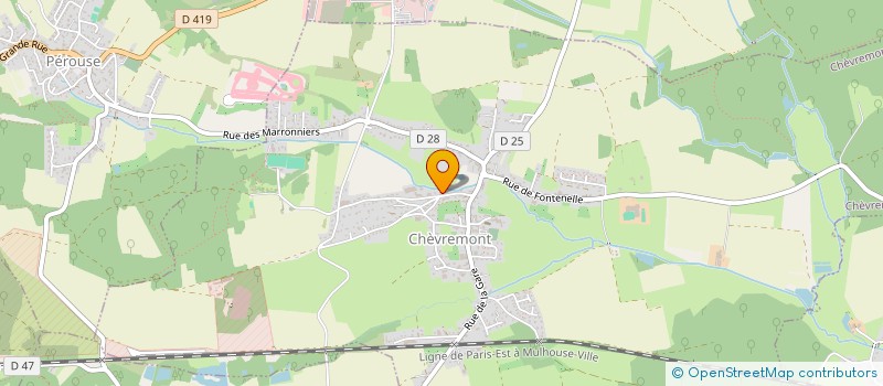 localisation de l'entreprise SCI RIBERO à CHEVREMONT