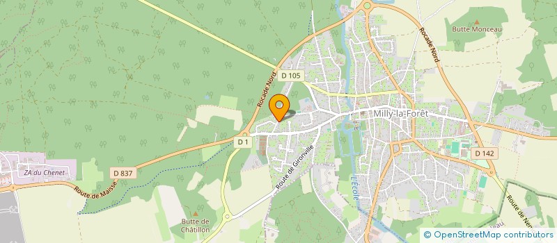 localisation de l'entreprise SCI RICARD LES CHENES à MILLY-LA-FORET