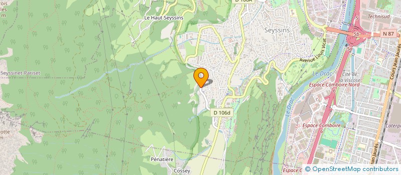 localisation de l'entreprise SCI RICB à SEYSSINS