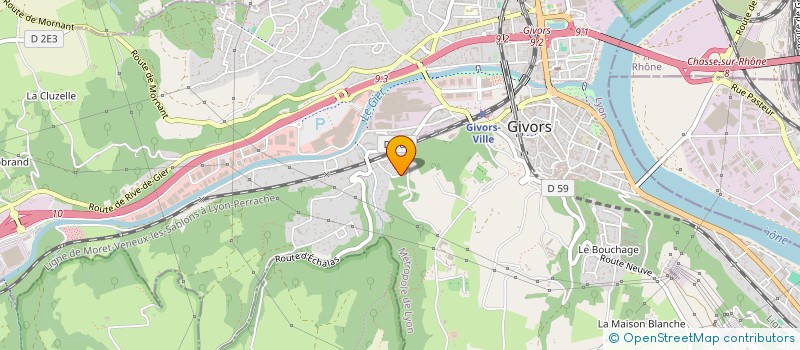 localisation de l'entreprise SCI RICCI  GIVORS