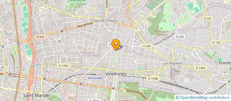 localisation de l'entreprise SCI RICCI D2R2 à VINCENNES