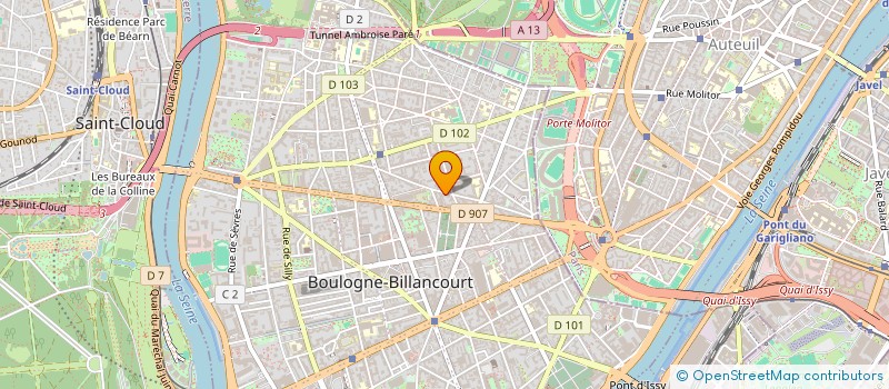 localisation de l'entreprise SCI RICHARD à BOULOGNE-BILLANCOURT