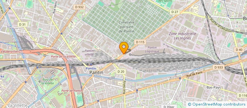 localisation de l'entreprise SCI RICHAUD  PANTIN