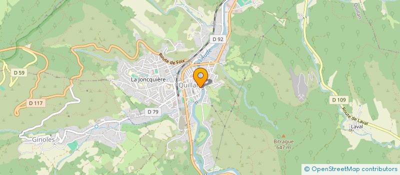 localisation de l'entreprise SCI RICHSAL à QUILLAN