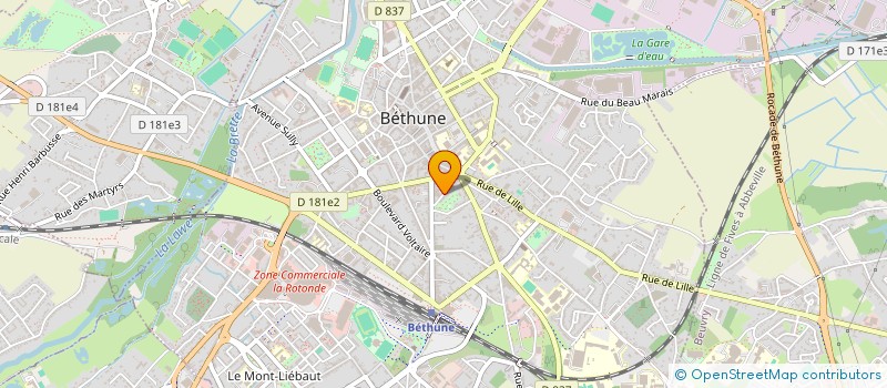 localisation de l'entreprise SCI RICOSEV  BETHUNE