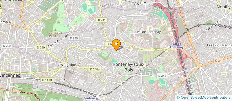 localisation de l'entreprise SCI RIGOLO à FONTENAY-SOUS-BOIS