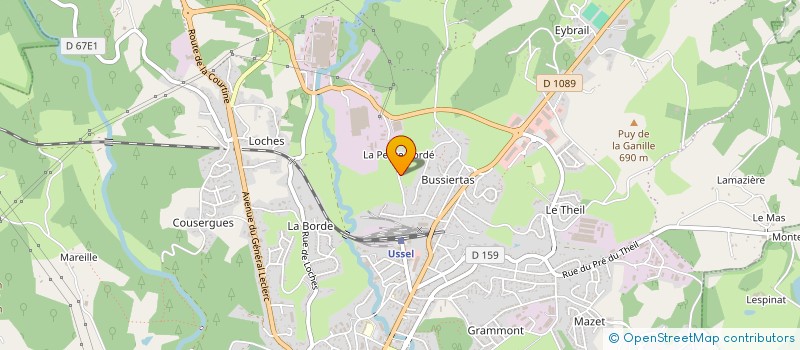 localisation de l'entreprise SCI RIJUCO à USSEL