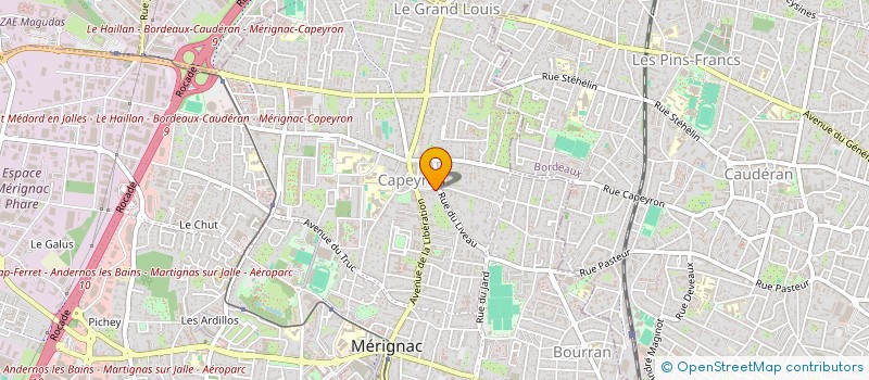 localisation de l'entreprise SCI RINDEL  MERIGNAC