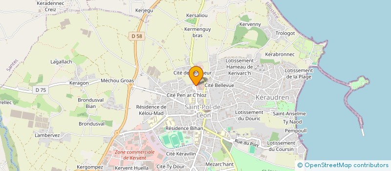 localisation de l'entreprise SCI RIOU-PENMEUR  SAINT-POL-DE-LEON