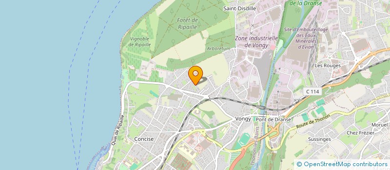 localisation de l'entreprise SCI RIPAILLE  THONON-LES-BAINS