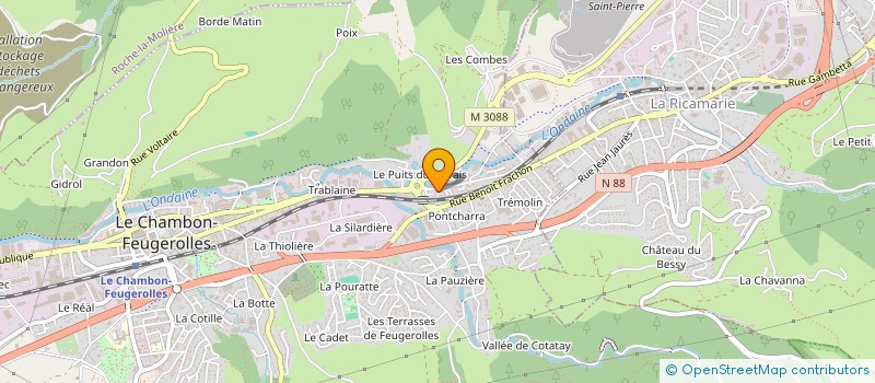 localisation de l'entreprise SCI RISMA  LE CHAMBON-FEUGEROLLES