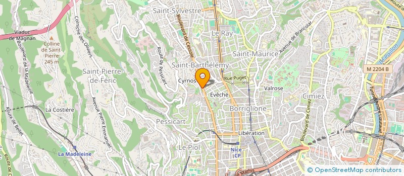 localisation de l'entreprise SCI RISTAL à NICE