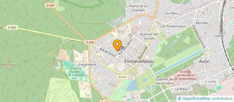 localisation de l'entreprise SCI RIURIK IMMOBILIERE  FONTAINEBLEAU