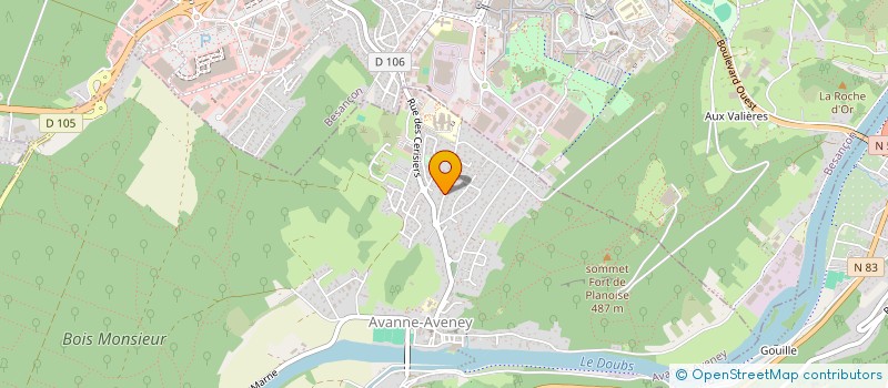 localisation de l'entreprise SCI RIV'PRO  AVANNE-AVENEY