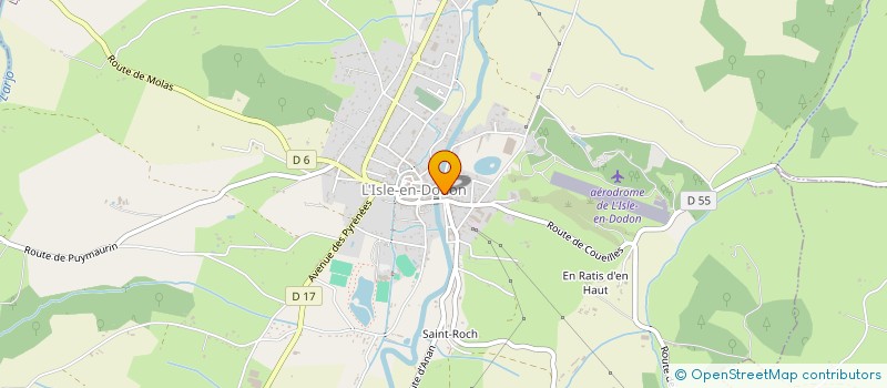 localisation de l'entreprise SCI RIVE DROITE  L'ISLE-EN-DODON