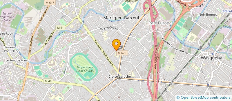 localisation de l'entreprise SCI RIVE GAUCHE à MARCQ-EN-BARŒUL