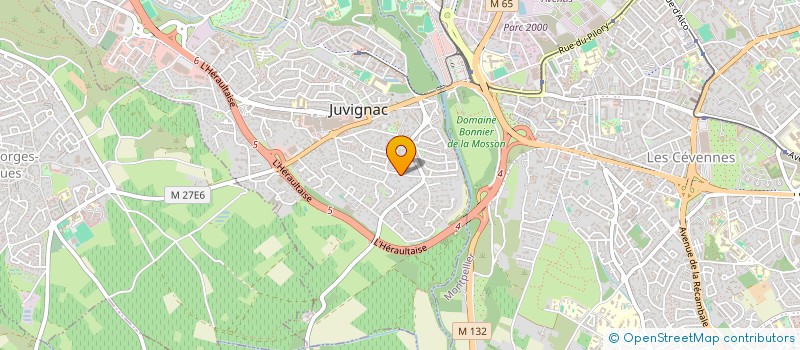 localisation de l'entreprise SCI RIVER  JUVIGNAC