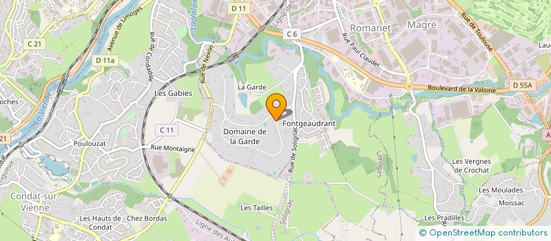localisation de l'entreprise SCI RIVERE à LIMOGES